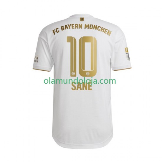 Camisola Bayern de Munique Leroy Sane 10 Homem Equipamento Segundo 2022-2023 Manga Curta